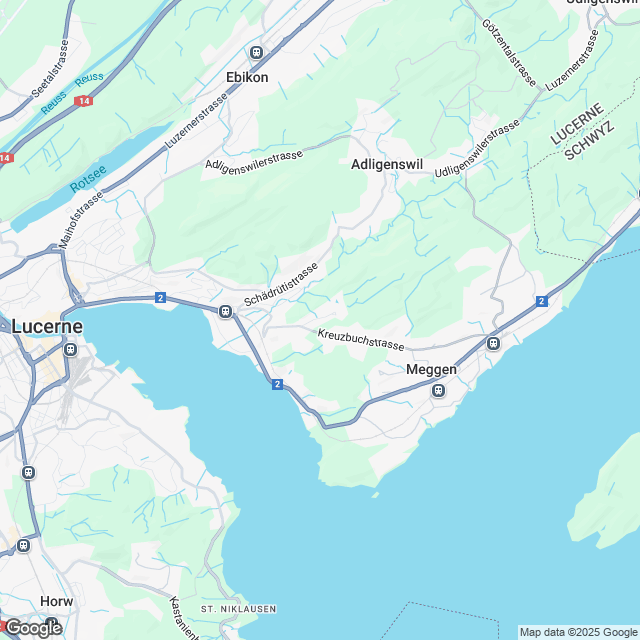 Stilvolle 4.5-Zimmer-Gartenwohnung in Luzern - Karte