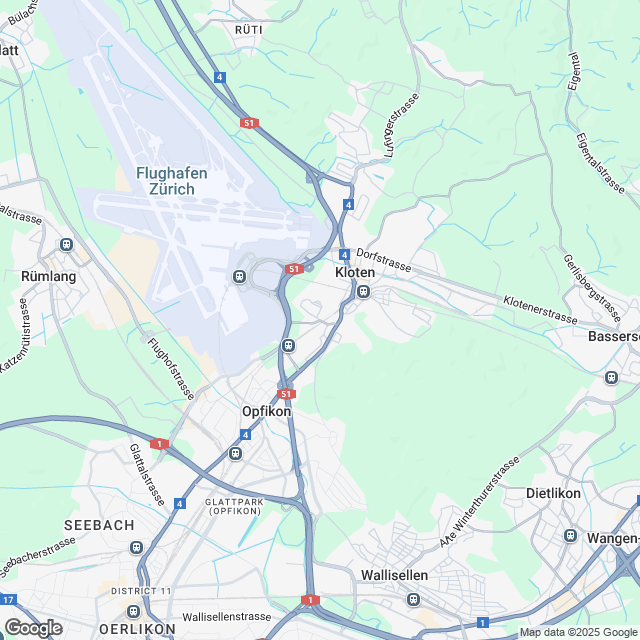 8 moderne Mietwohnungen in Kloten - Karte