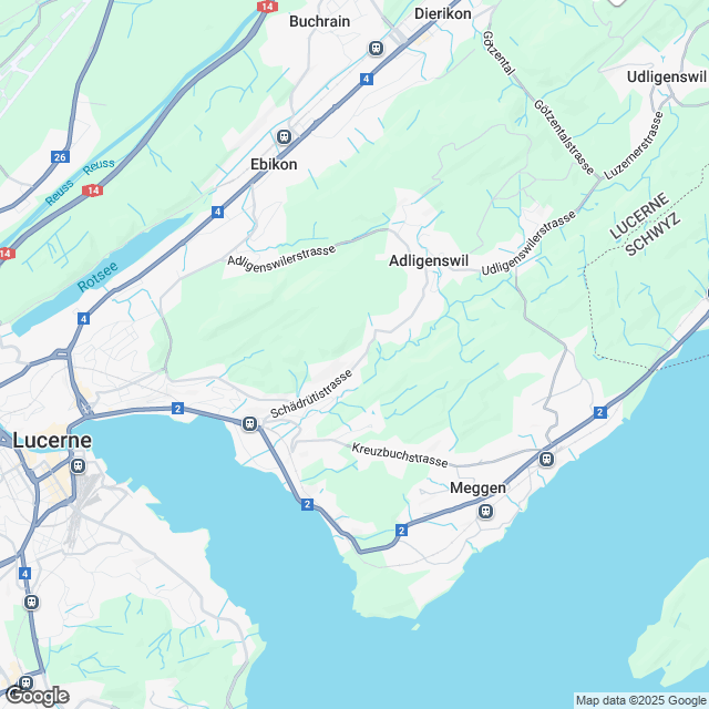 7 stilvolle Eigentumswohnungen in Luzern - Karte