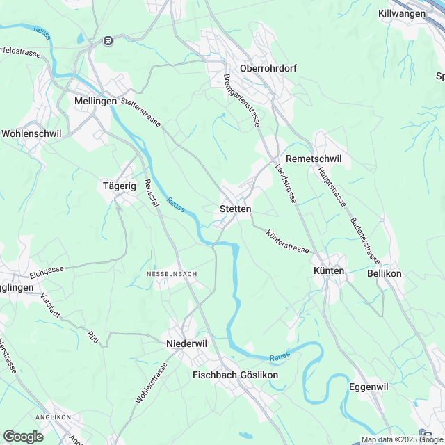 Doppeleinfamilienhäuser in Stetten - Karte