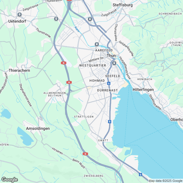 11 attraktive Eigentumswohnungen in Thun - Karte
