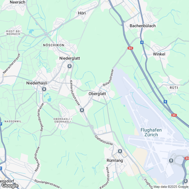 Ankündigung Erstvermietung in Oberglatt ZH - Karte
