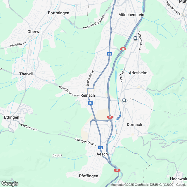 14 hochwertige Eigentumswohnungen in Reinach BL - Karte