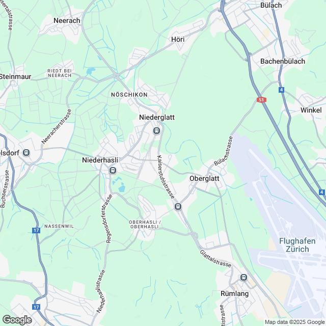 Ankündigung Erstvermietung in Oberglatt ZH - Karte