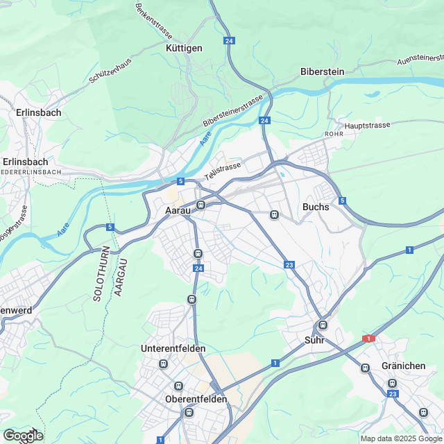 9 moderne Eigentumswohnungen in Aarau - Karte