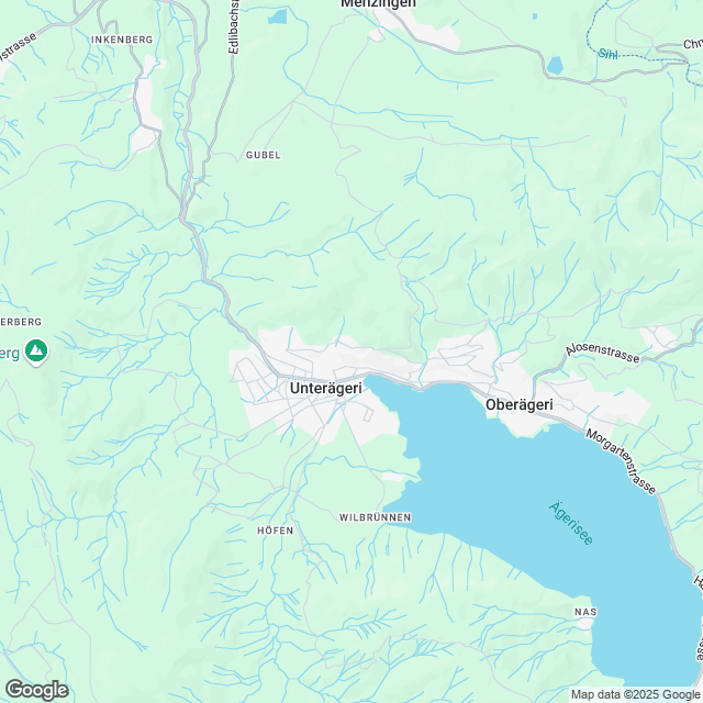 21 exklusive Wohnungen in Hanglage in Unterägeri - Karte