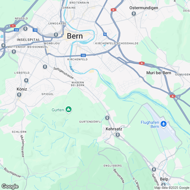 Helle 3.5-Zimmer Attikawohnung in Wabern - Karte