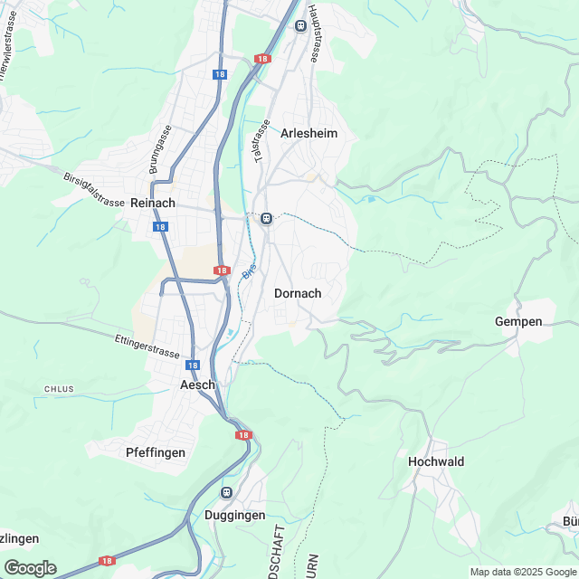 Ankündigung 4.5-Zimmer-Gartenwohnung in Dornach - Karte