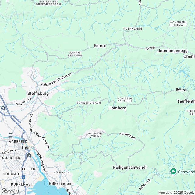 8 stilvolle Einfamilienhäuser in Homberg BE - Karte