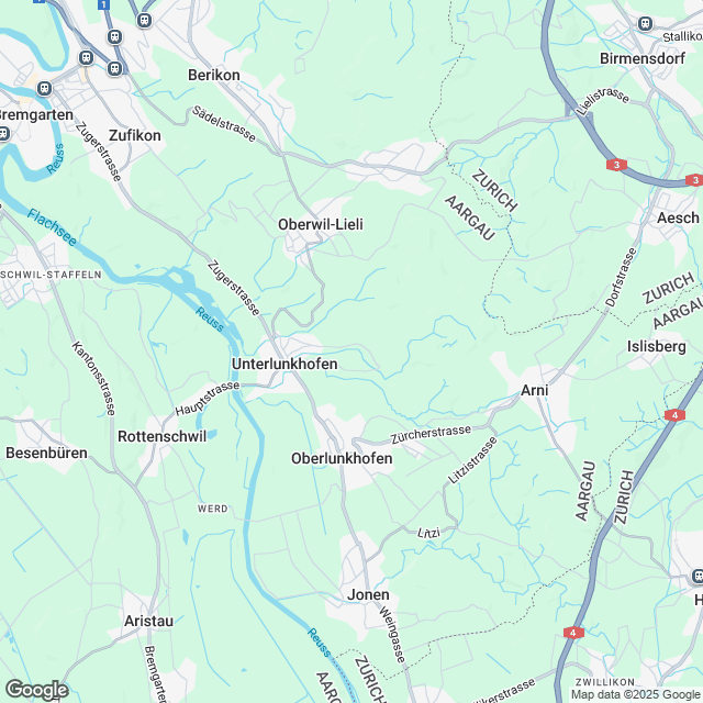 1 EFH und 1 Doppel-EFH in Unterlunkhofen zum Kauf - Karte
