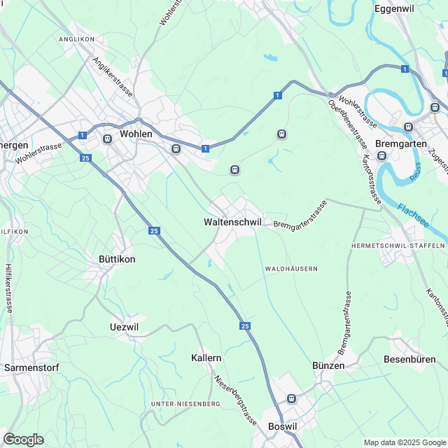 Aarealüberbauung Waltpark - Karte