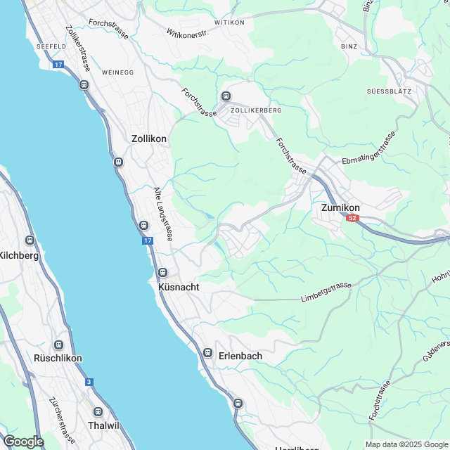 3 exklusive Eigentumswohnungen in Küsnacht ZH - Karte
