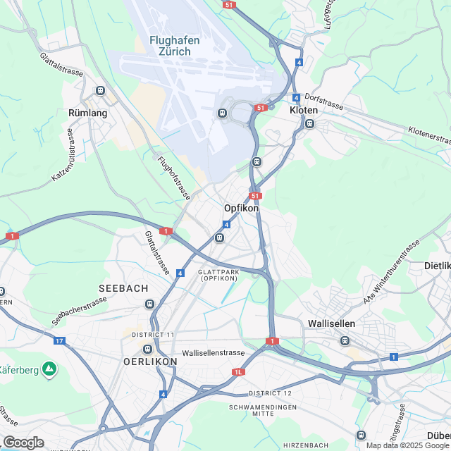 Attraktive 2.5-Zimmer Wohnung in Glattbrugg - Karte