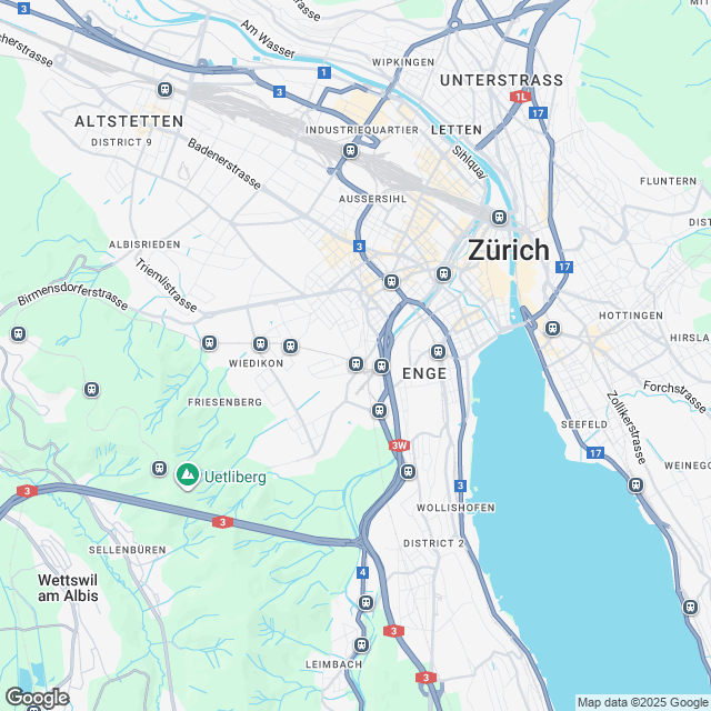 Ankündigung 1.5-Zimmer-Mietwohnung in Zürich-Wiedikon - Karte