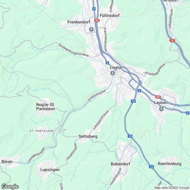 15 attraktive Eigentumswohnungen in Liestal - Karte