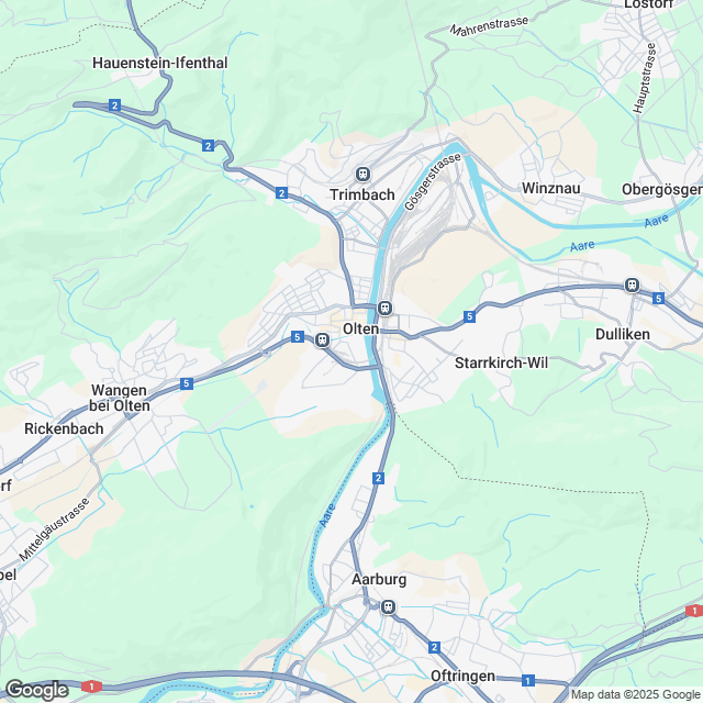 15 exklusive Eigentumswohnungen und 1 EFH in Olten - Karte