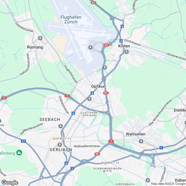 Erstvermietung von 7 Wohnungen in Glattbrugg - Karte