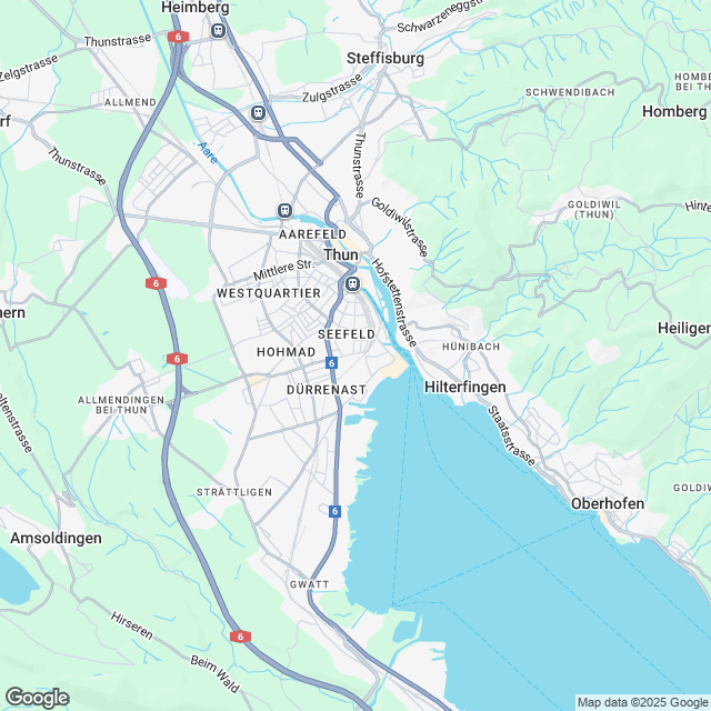 Neubauprojekt im begehrten Seefeldquartier in Thun - Karte
