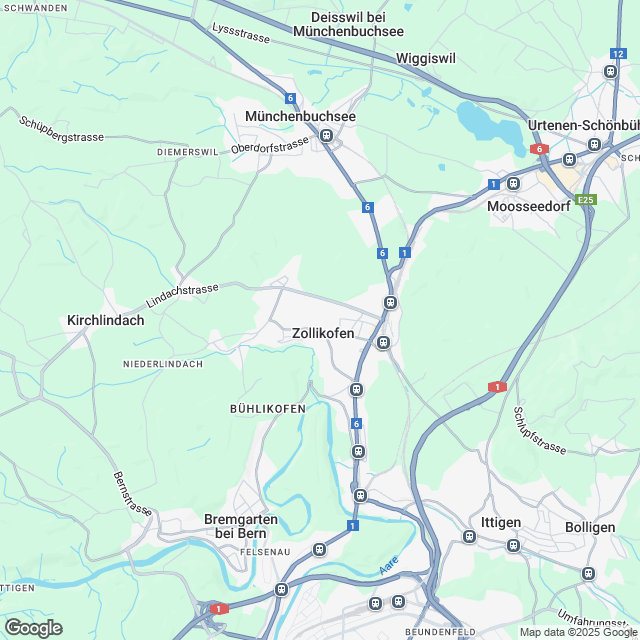 Exklusive 4.5-Zimmer Attikawohnung in Zollikofen - Karte