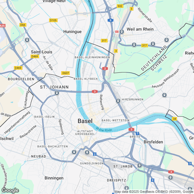 4 moderne Mietwohnungen und 6 Studios in Basel - Karte