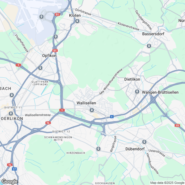 5 attraktive Eigentumswohnungen in Wallisellen - Karte