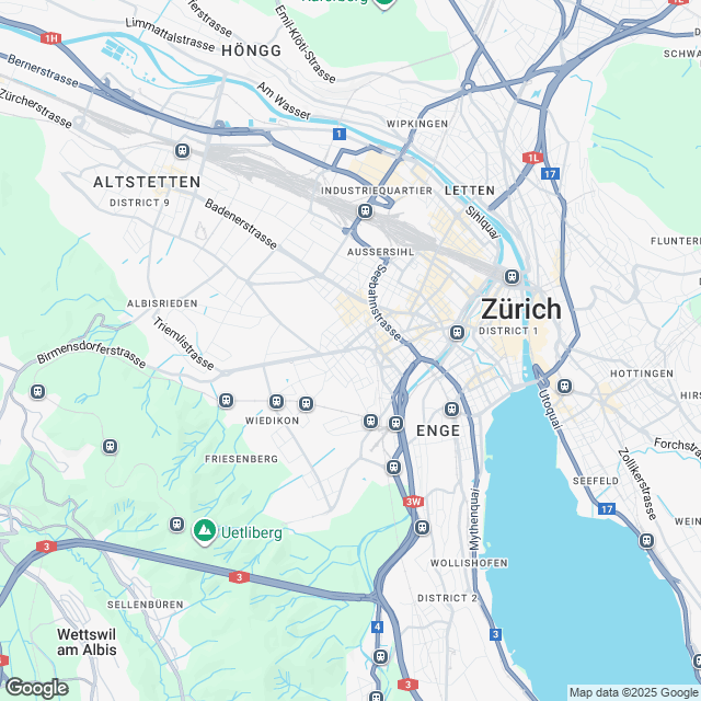 6 hochwertige Eigentumswohnungen in Zürich - Karte