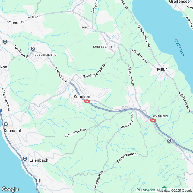 12 hochwertige Eigentumswohnungen in Zumikon - Karte