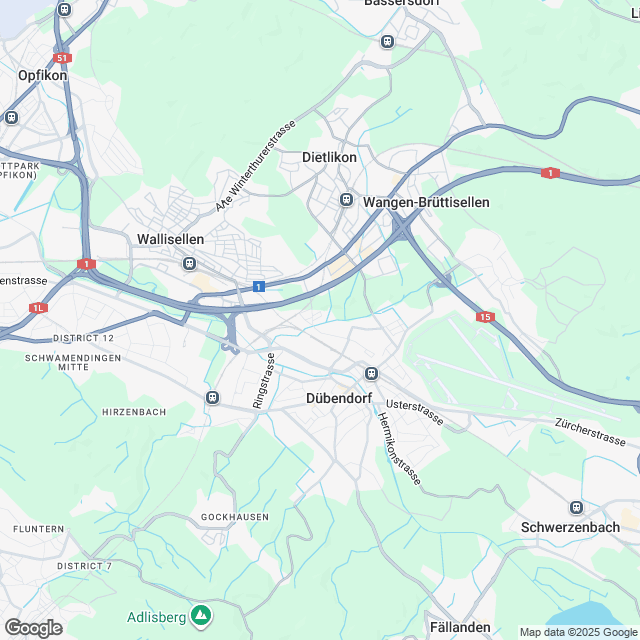Exklusives 5.5-Zimmer Reihen-Einfamilienhaus in Dübendorf - Karte