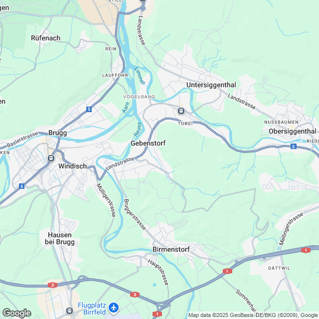 Einzigartige 3.5-Zimmer-Terrassenwohnung in Gebenstorf - Karte