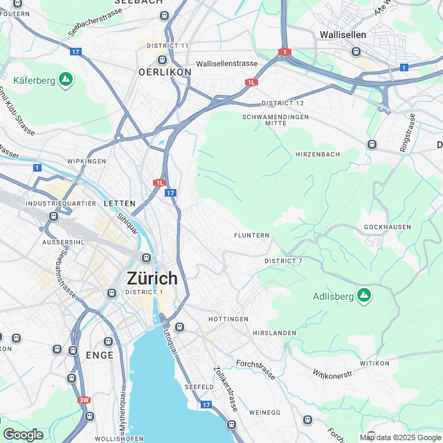 Hochwertige 2.5-Zimmer Dachwohnung in Zürich - Karte