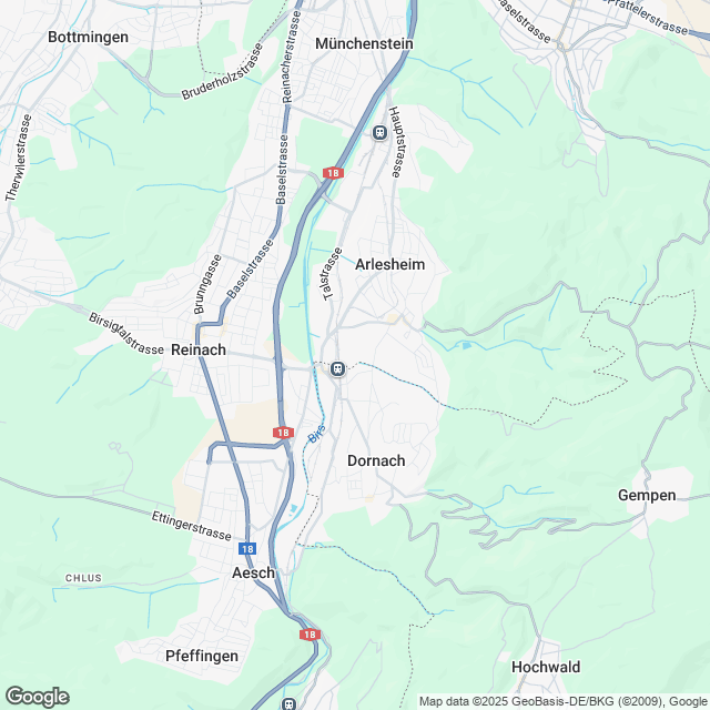 Neubau: 4.5-Zimmer-Eigentumswohnung in Arlesheim - Karte