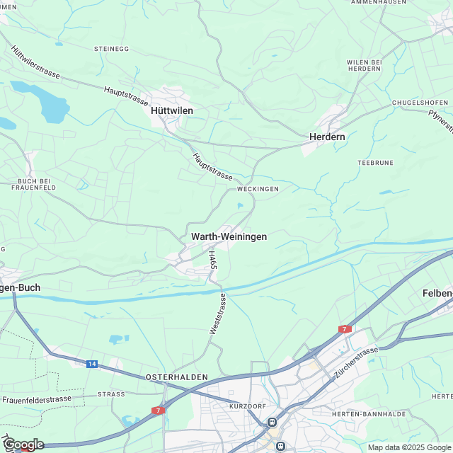Ankündigung 3.5-Zimmer-Dachwohnung in Warth-Weiningen - Karte