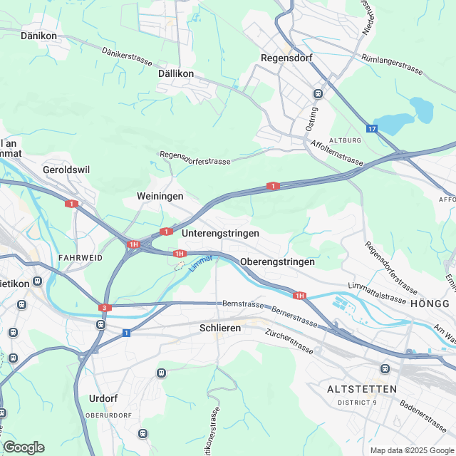 Exklusives 6.5 Zimmer Einfamilienhaus zum Kauf in Unterengstringen - Karte