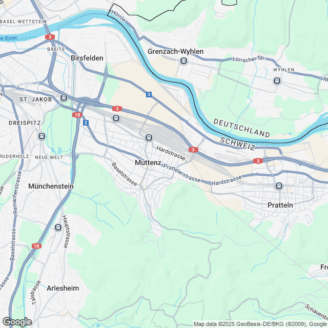 Moderne 3.5 und 4.5 Zimmer Wohnungen in Muttenz - Karte