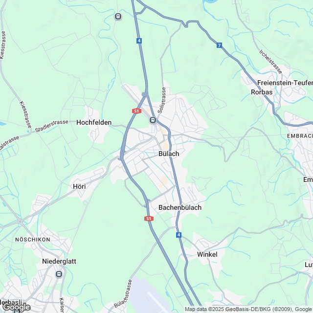 Hochwertige 5.5-Zimmer Attikawohnung in Bülach - Karte