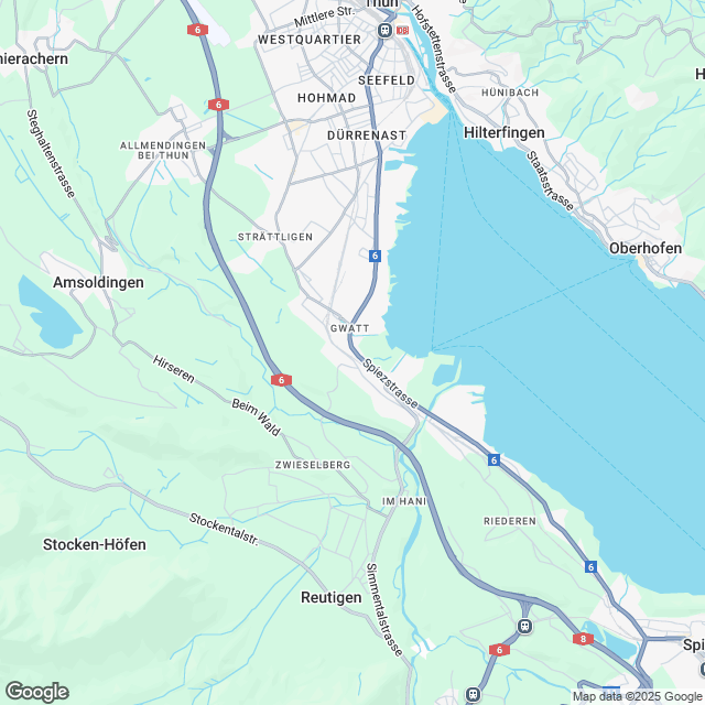 Hochwertige 4.5-Zimmer-Eigentumswohnung in Gwatt bei Thun - Karte