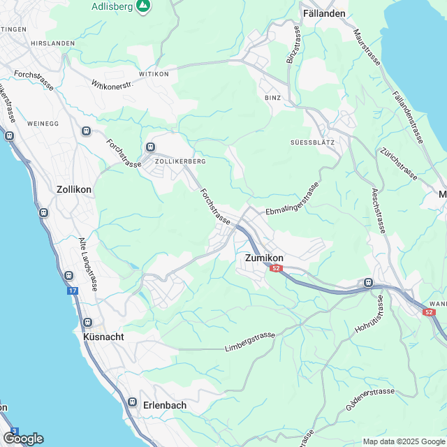 9 exklusive Eigentumswohnungen in Zumikon - Karte
