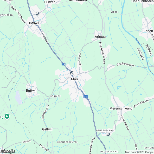 Attraktive 4.5-Zimmer Attikawohnung in Muri AG ab Frühling 2028 - Karte