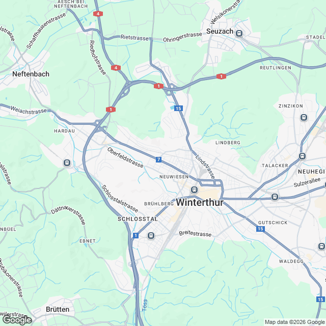 Ankündigung 3.5-Zimmer-Mietwohnung in Winterthur - Karte