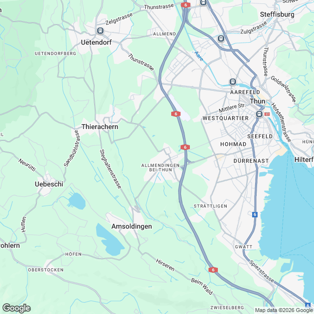 Moderne 3.5-Zimmer Wohnung in Thun - Karte