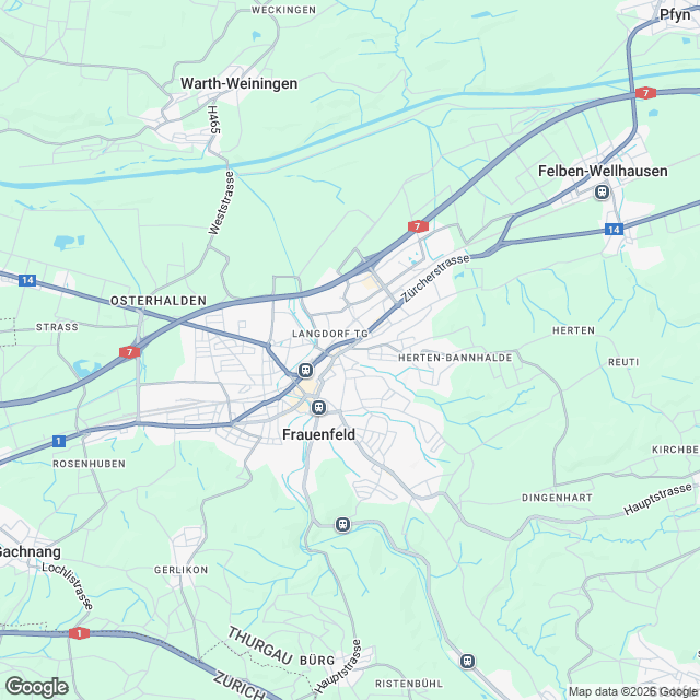 Exklusives 5.5-Zimmer Reiheneinfamilienhaus in Frauenfeld - Karte