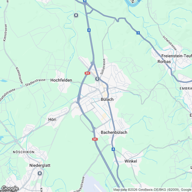 Exklusive 5.5-Zimmer Attikawohnung in Bülach - Karte