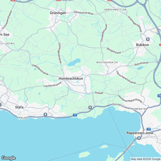 Drei Mehrfamilienhäuser in Hombrechtikon - Karte