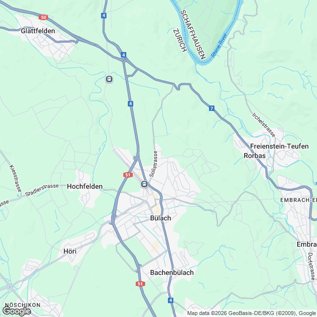Stilvolle 4.5-Zimmer Attikawohnung in Bülach - Karte