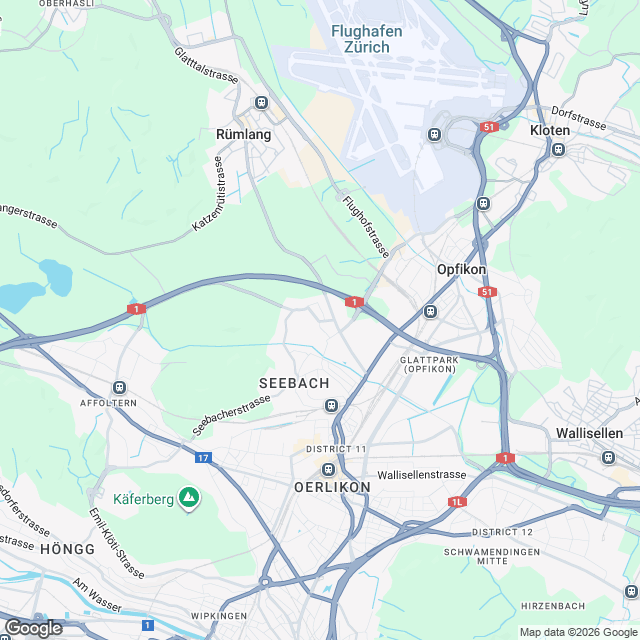 Ankündigung 4.5-Zimmer-Eigentumswohnung in Zürich-Seebach - Karte