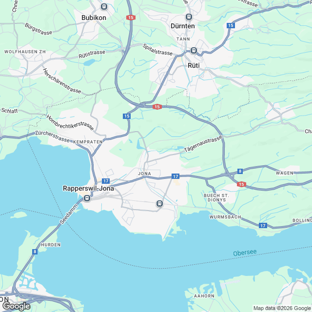 Exklusive 4.5-Zimmer Attikawohnung in Jona - Karte