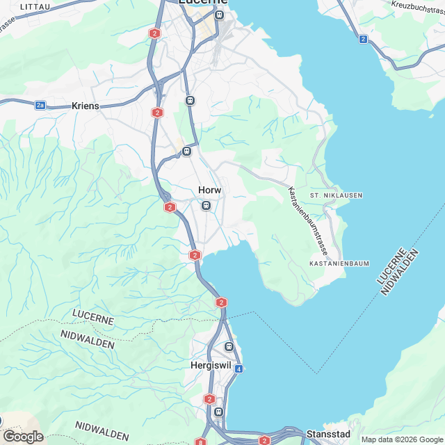 Attraktive 3.5-Zimmer Attikawohnung in Horw - Karte