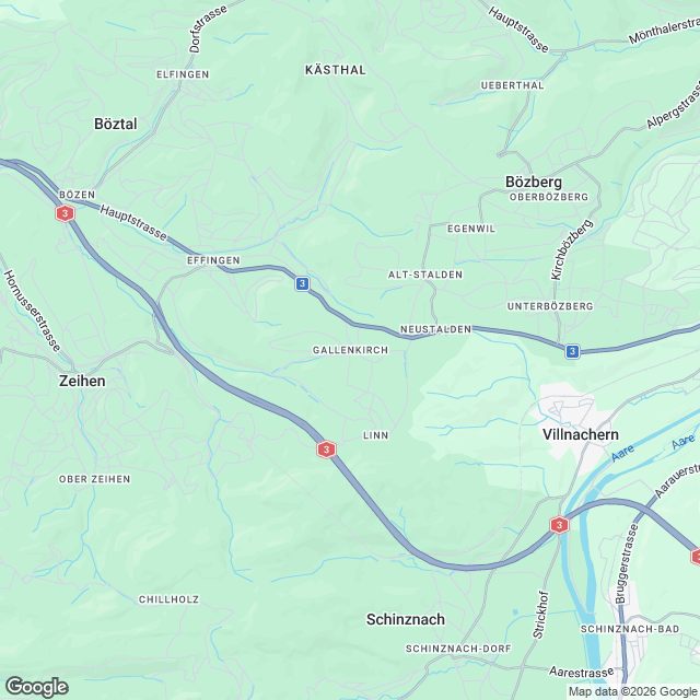Attraktive 4.5-Zimmer-Dachwohnung auf dem Bözberg - Karte