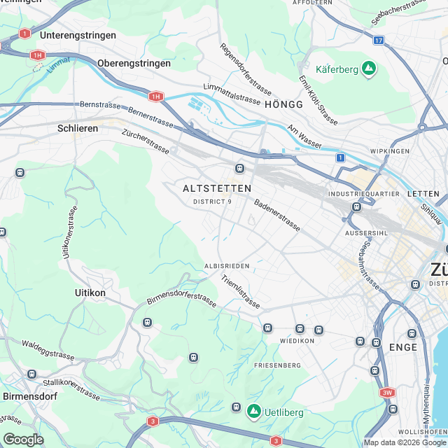 Ankündigung 7 Eigentumswohnungen in Altstetten - Karte