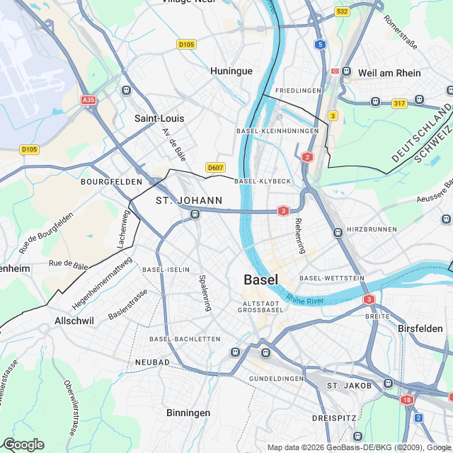 Exklusive 4.5-Zimmer Gartenwohnung in Basel - Karte